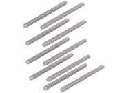 M6 x 80mm 304 Stainless Steel Fully Threaded Rod Bar Studs Silver Tone 10 Pcs
