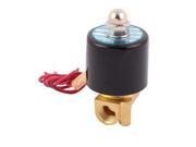 Unique Bargains AC 110V 1 4 NC Pneumatic Electric Solenoid Valve Brass for Water Air Gas Diesel