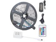 5M 5050SMD Nonwaterproof RGB LED Strip Kit 24Key Remote 5A Power Adapter US Plug