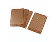 5Pcs Prototyping Universal Copper PCB Board Stripboard Brown 5cmx7cm