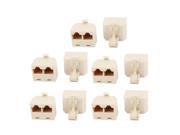10 Pcs RJ45 8P8C Male to 2 Female Ethernet Connector Adapter Couplers Splitter