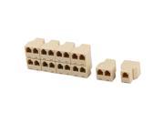 RJ11 6P4C Female to Dual Female Phone Jack Splitter Adapter Divider Beige 10pcs