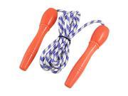 Unique Bargains 7.2 Ft Blue White Striped Exercise Sport Gym Jump Rope Skipping Rope