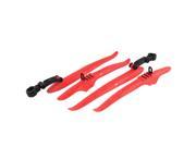Light Plastic Bike Front and Rear Mud Guard Fender Set Red