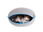Winter Warm Cat Bed Egg Shape Puppy Dog Pet House Cozy Felted Cave Gray DOGLEMI Authorized