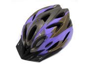 Purple Gray 18 Vents Striped Adjustable Road Bike Bicycle Cycling Helmet w Visor