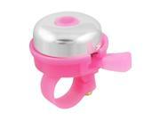 Bicycle Fittings Round Pink Plastic Bike Bell Ring for 2.1cm Dia. Handlebar
