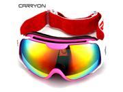 Unique Bargains Carryon Authorized Kids Snow Ski Snowboard Goggles Spherical Lens Anti fog Pink