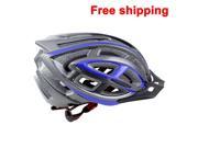 Bike Bicycle MTB Road Cycling Adult Blue Black Helmet Unisex 57 62cm w Visor