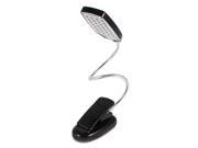 Unique Bargains Flexible Goose Neck Clip on USB 28 LED Light PC Laptop Reading Desk Lamp Black