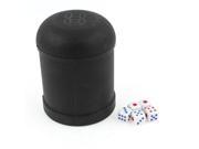 Unique Bargains Game Dice Roller Cup Black w 5 Dices