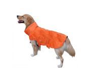Reflective Dog Vest Jacket Clothes Soft Warm Fleece Lining Dog Coat Orange XL