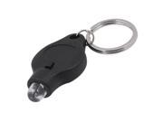 Unique Bargains Black Flashlight Keyring Mini White LED Light Keychain
