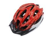 Red 15 Vents EPS Outdoor Mountain Bike Bicycle Helmet w Visor for 54 62cm Head