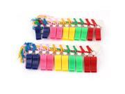 Unique Bargains 20 x Multicolor Nylon String Plastic Outdoor Sports Referee Whistles