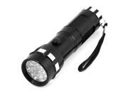 Unique Bargains Compact Outdoor Battery Powered White 14 LED Light Flashlight Torch Black