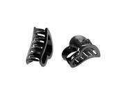 Women Hollow Out Spring Loaded DIY Craft Hair Claw Clip Clamp Grip Black 2pcs