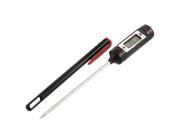 Unique Bargains 50C to 300C Battery Powered LCD Digital Display Probe Thermometer Black