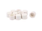 25mm Inner Dia PVC Round End Pipe Cap Cover 10pcs for Water Pipe Fittings