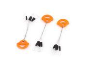 Unique Bargains 3 Pieces 6 in 1 Cylinder Shape Stop Bead Black Fishing Bobber Stopper Size S