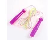 Unique Bargains 7.2 Ft Fitness Exercise Fuchsia Handles Colorful Jump Rope Skipping Rope