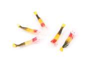 Unique Bargains 5 Pcs Imitation Shrimp Red Yellow Black Silicone Fishing Lure Baits