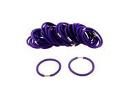 Unique Bargains Women Elastic Hair Tie Rope Ring Band Hairband Ponytail Holder Purple 50pcs
