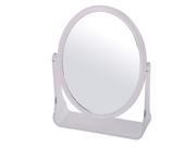 Women Plastic Double Side Portable Makeup Dress Up Cosmetic Present Mirror Clear