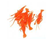 Saltwater Shrimp Shape Soft Fishing Bait Lure Tackle Orange 6pcs