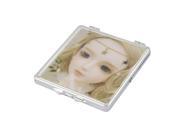 3D Cartoon Girl Pattern Square Pocket Compact Folding Cosmetic Makeup Mirror