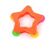 Baby Orange Plastic Five pointed Star Shape Handheld Shaking Jingle Bell Toy