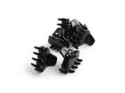 Women Plastic Spring Loaded DIY Hair Claw Grip Clip Clamp Hairpin Black 6pcs