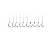Unique Bargains 10pcs 12 Metal Eyeless Sharp Barb Fish Tackle Wire Leader Fishing Hook Gray