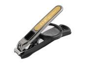 Stainless Steel Sharp Flat Head Magnifier Nail Clippers Trimmer Cutter 4 Inch Length Black