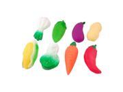 8 in 1 Manmade Colorful Squeaky Vegetable Toy for Children