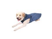 Reflective Dog Vest Jacket Clothes Soft Warm Fleece Lining Dog Coat Blue M