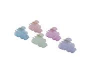 Lady Hairdressing Plastic Flower Design Hair Clip Barrette Claw Clamp 5pcs