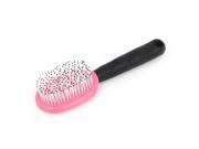 Unique Bargains Pet Doggy Cat Hair Clean Shedding Tool Fur Grooming Brush Comb Black Pink
