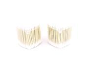 2 Boxes 400 Pieces Plastic Heart Box Double Ended Wool Cotton Buds Swabs