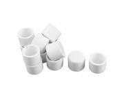 Water Pipe Fittings PVC Slip Round End Caps White 25mm Dia 12Pcs