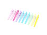 Ladies Hairstyle Metal Alligator Prong Hair Clip Barrette Assorted Color 10pcs