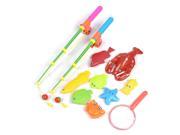 10 in 1 Plastic Telescopic Rods Magnetic Crab Octopus Fishing Toy Set for Kid