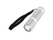 Unique Bargains 10cm x 2.7cm Travel White LED Light Pocket Flashlight Torch Silver Tone