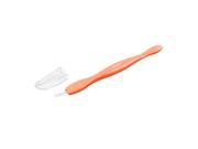 Practical Nail Art Tools Plastic Cuticle Trimmer Dead Skin Removal Fork Orange