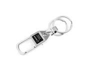 Metal Buckle Mini Coupl Clip Fastener Swivel Hook Key Chain Ring Silver Tone