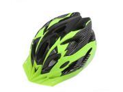 Green Black 18 Vents Striped Adjustable Road Bike Bicycle Cycling Helmet w Visor