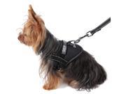 Reflective Puppy Dog Harness Adjustable Small Pet Dog Safety Vest Black L