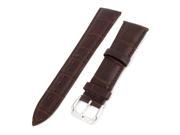 Unique Bargains 22mm Retro Style Brown Alligator Grain Faux Leather Wrist Watch Band Strap