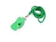 Outdoor Sports Match Portable Neck String Green Referee Whistle
