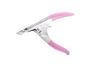 Rubber Wrapped Handle Manicure Tool False Nail Art Tip Edge Cutter Trimmer Pink